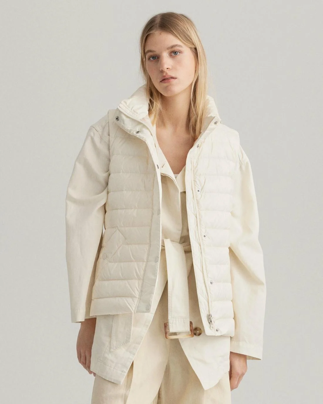 Jackets And Coats | Womens GANT Light Down Gilet Cream