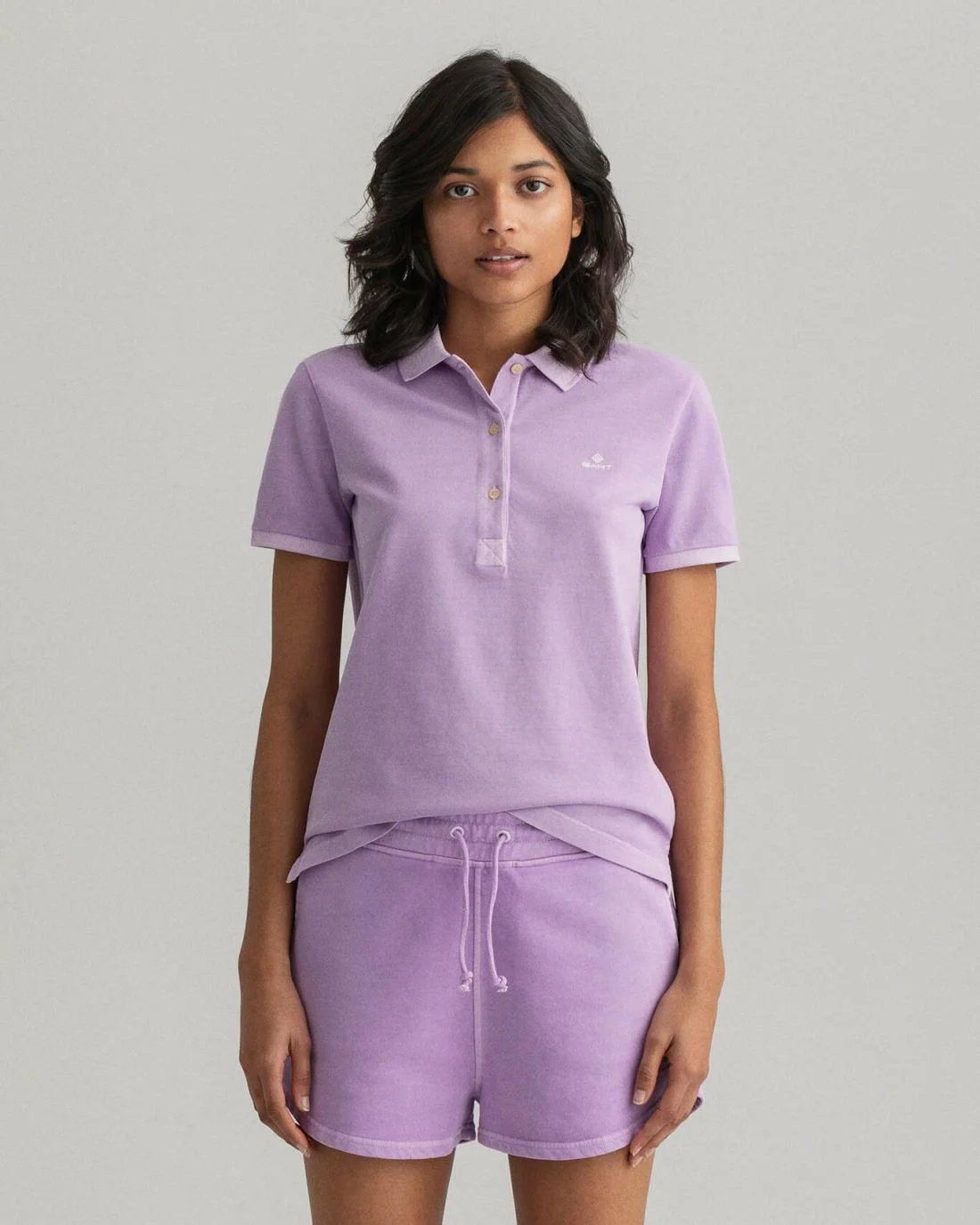 Polos And T-Shirts | Womens GANT Sunfaded Piqué Polo Shirt Crocus Purple