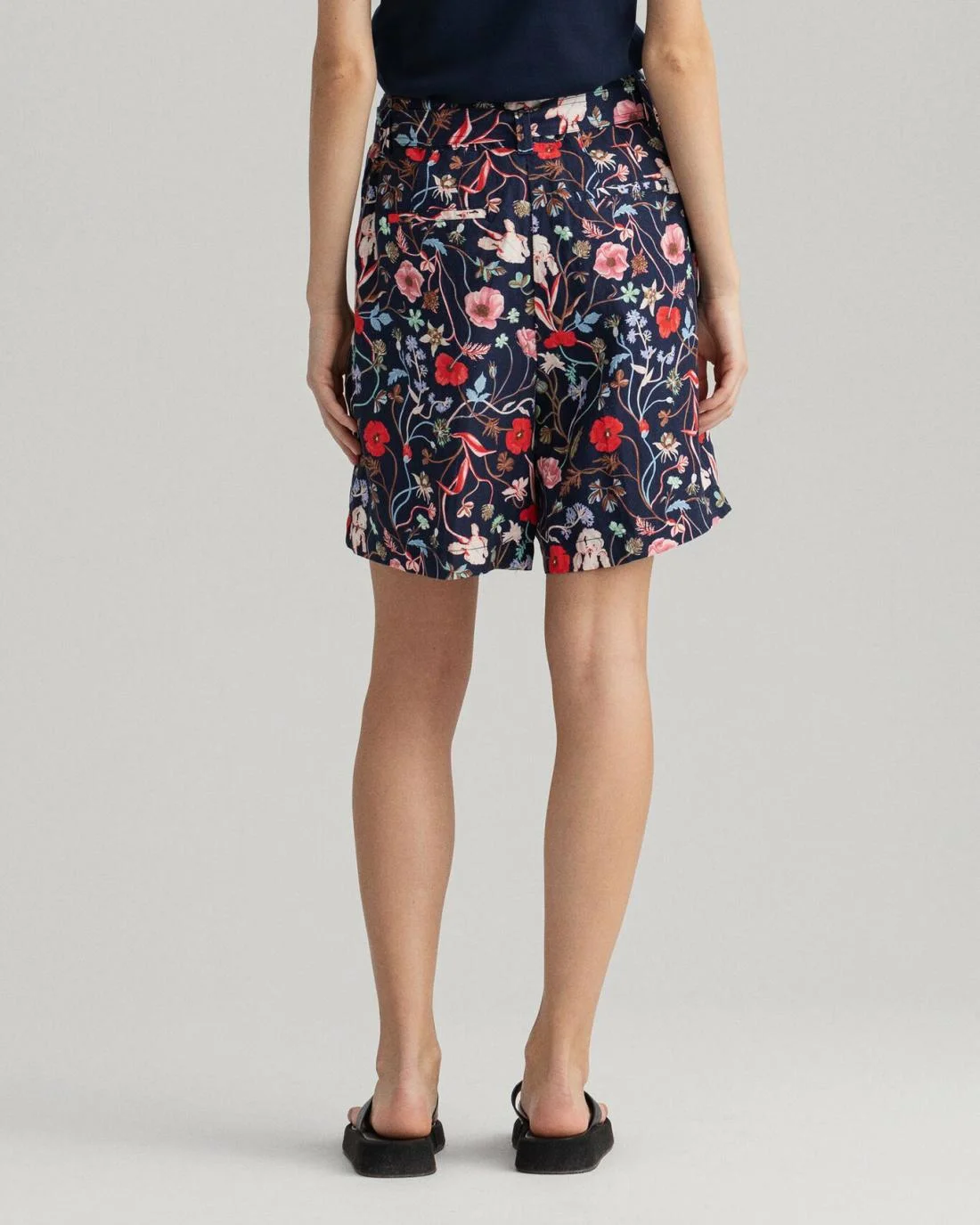 Shorts And Skirts | Womens GANT Wild Floral Belt Shorts Classic Blue