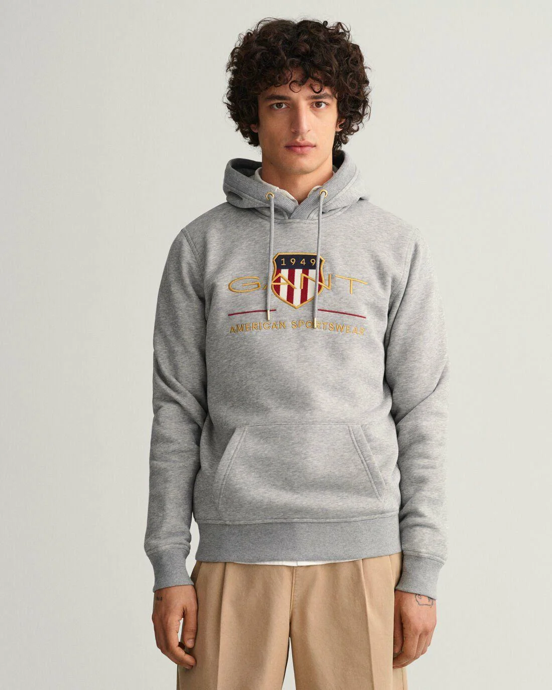 Hoodies And Sweats | Mens GANT Archive Shield Hoodie Grey Melange