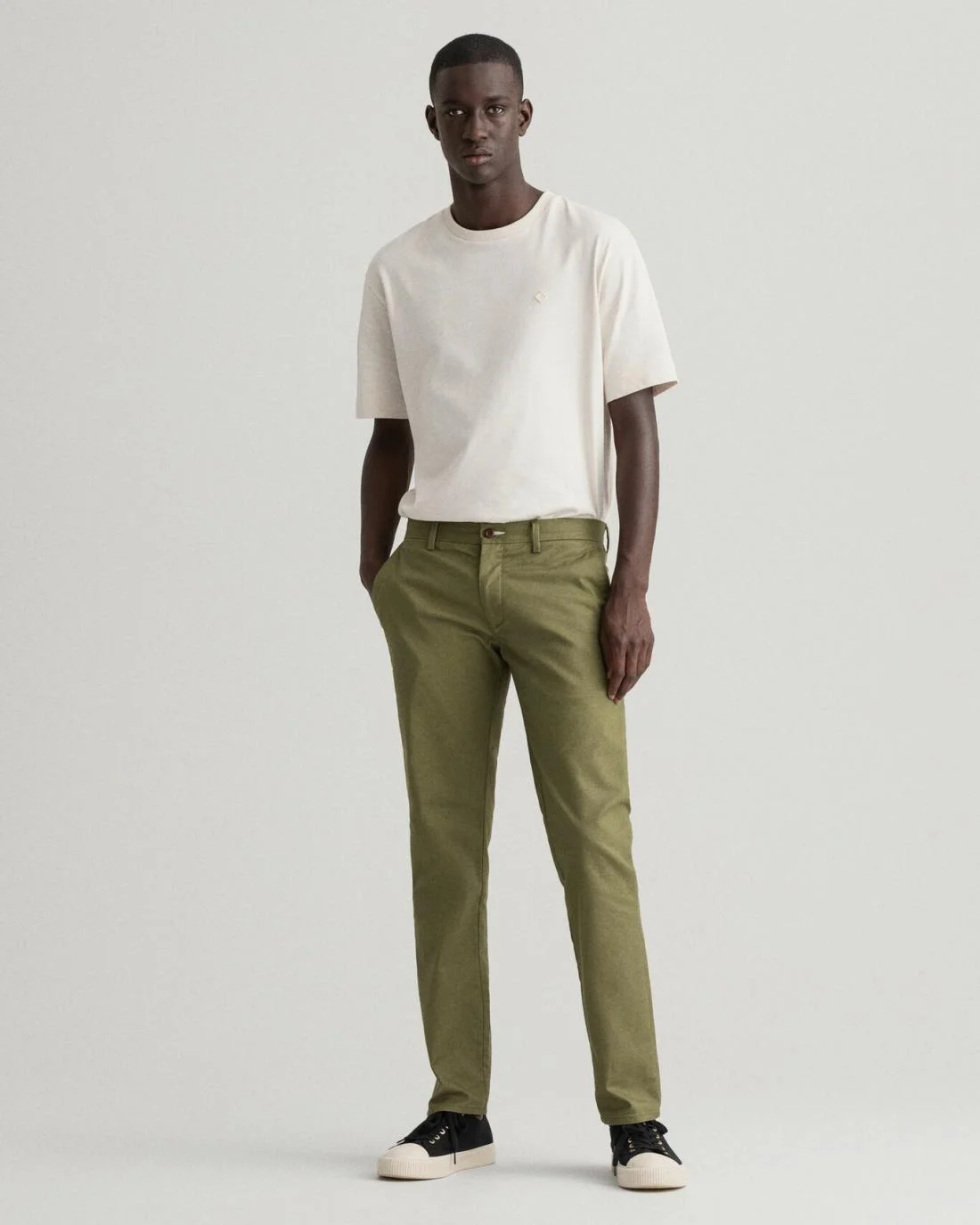 Chinos | Mens GANT Hallden Slim Fit Tech Prep™ Chinos Utility Green