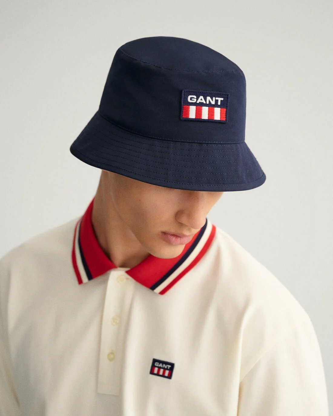 Caps And Hats | Mens GANT Polyester Bucket Hat Evening Blue