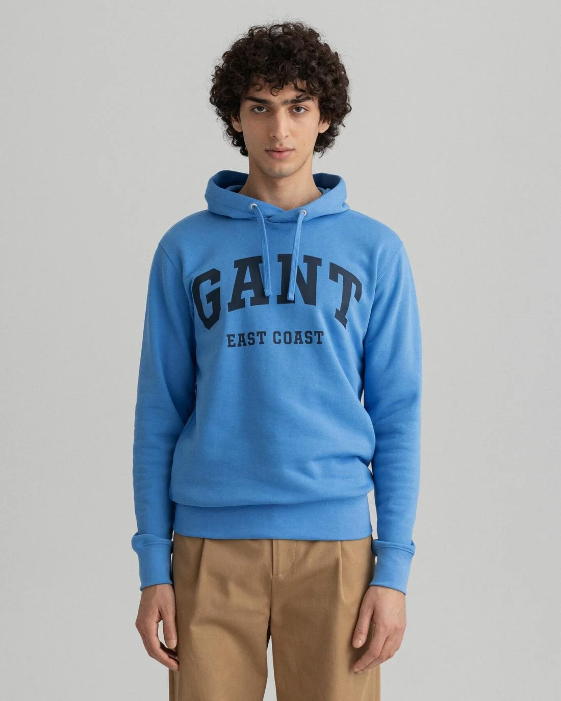 Hoodies And Sweats | Mens GANT Logo Hoodie Pacific Blue