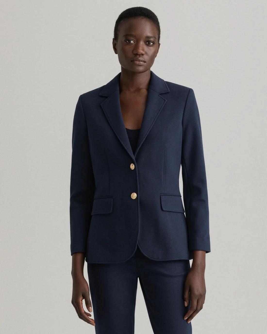 Blazers | Womens GANT Slim Fit Jersey Blazer Evening Blue