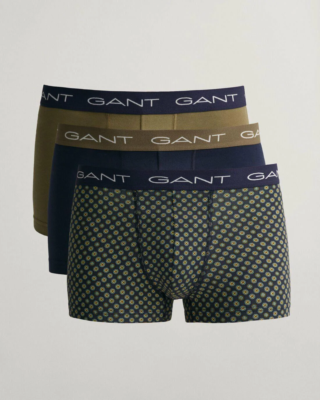 Underwear | Mens GANT 3-Pack Foulard Print Trunks Evening Blue