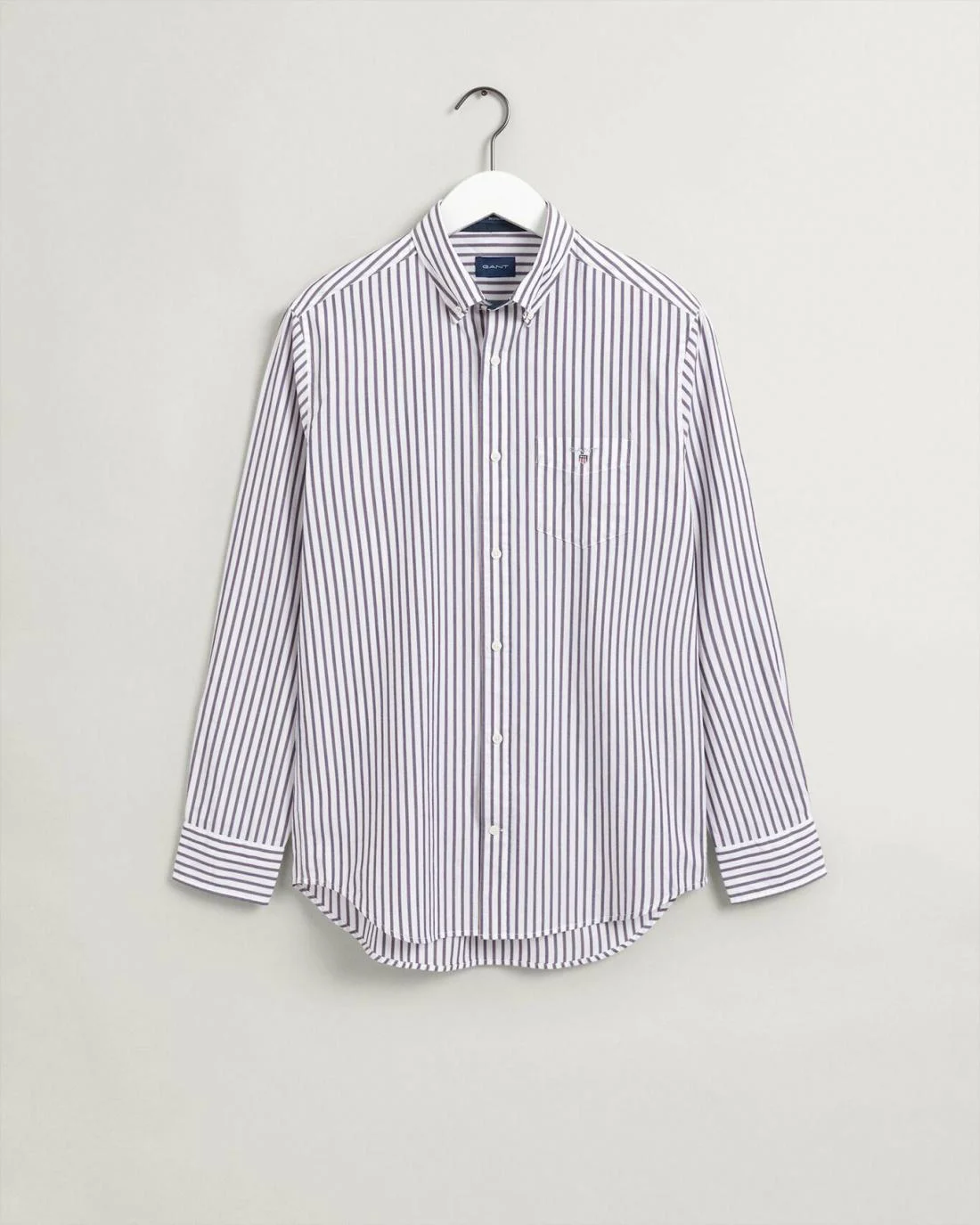 Shirts | Mens GANT Regular Fit Stripe Poplin Shirt White