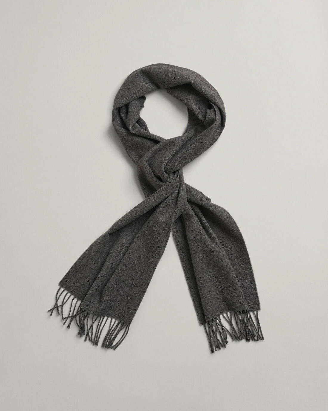 Gloves &amp; Scarves | Mens GANT Solid Wool Scarf Charcoal Melange