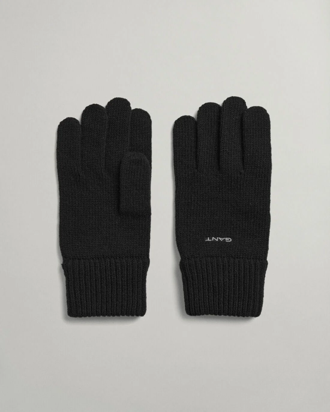 Gloves &amp; Scarves | Mens GANT Knitted Wool Gloves Black