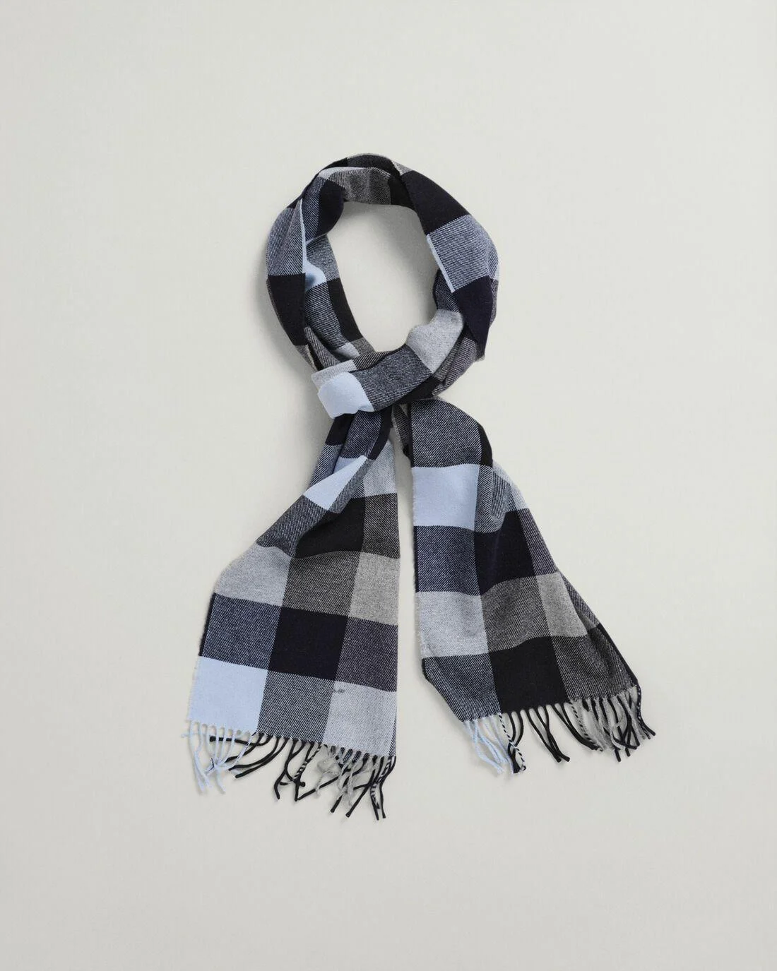 Gloves &amp; Scarves | Mens GANT Multi Check Scarf Grey Melange