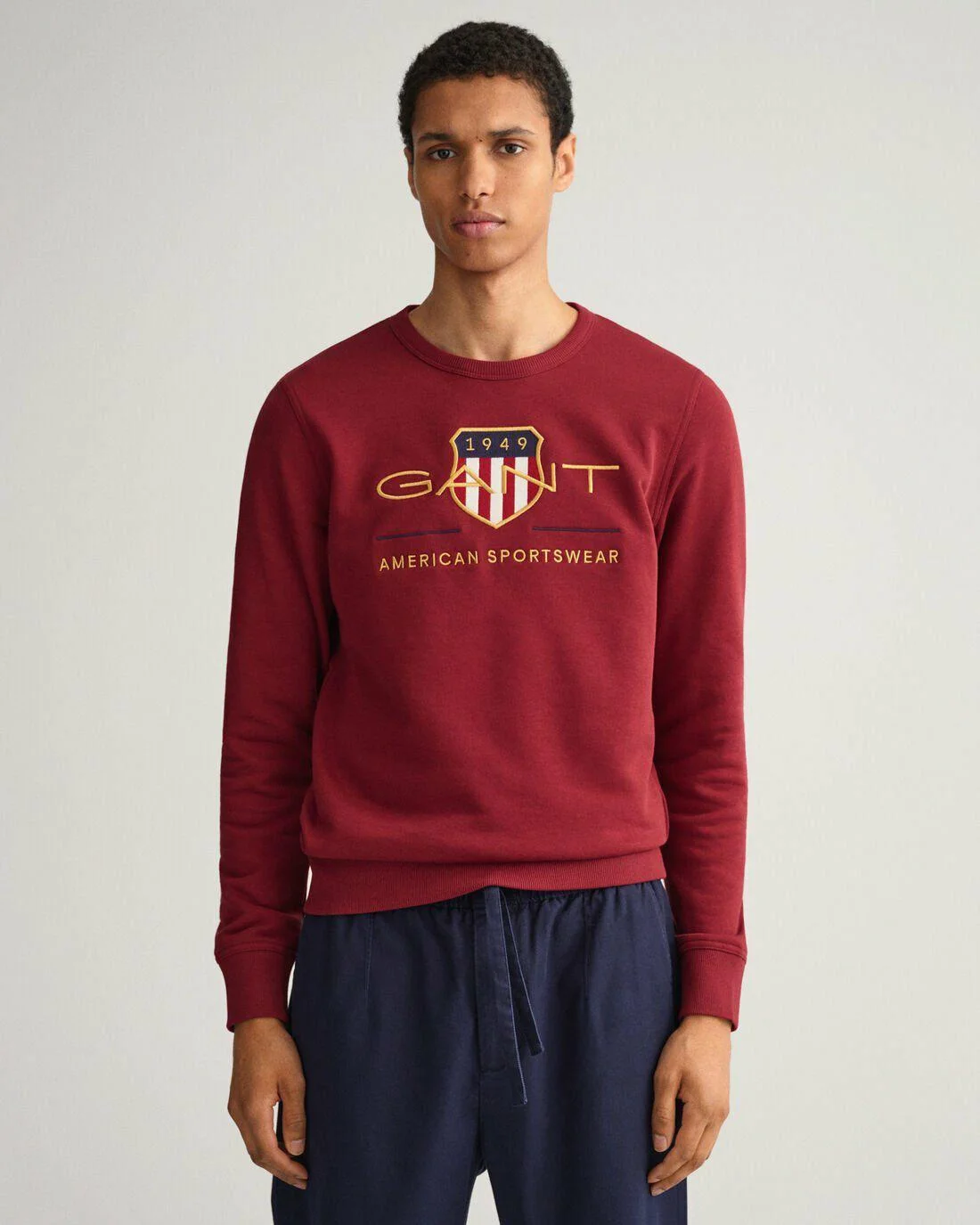 Hoodies And Sweats | Mens GANT Archive Shield Crew Neck Sweatshirt Plumped Red