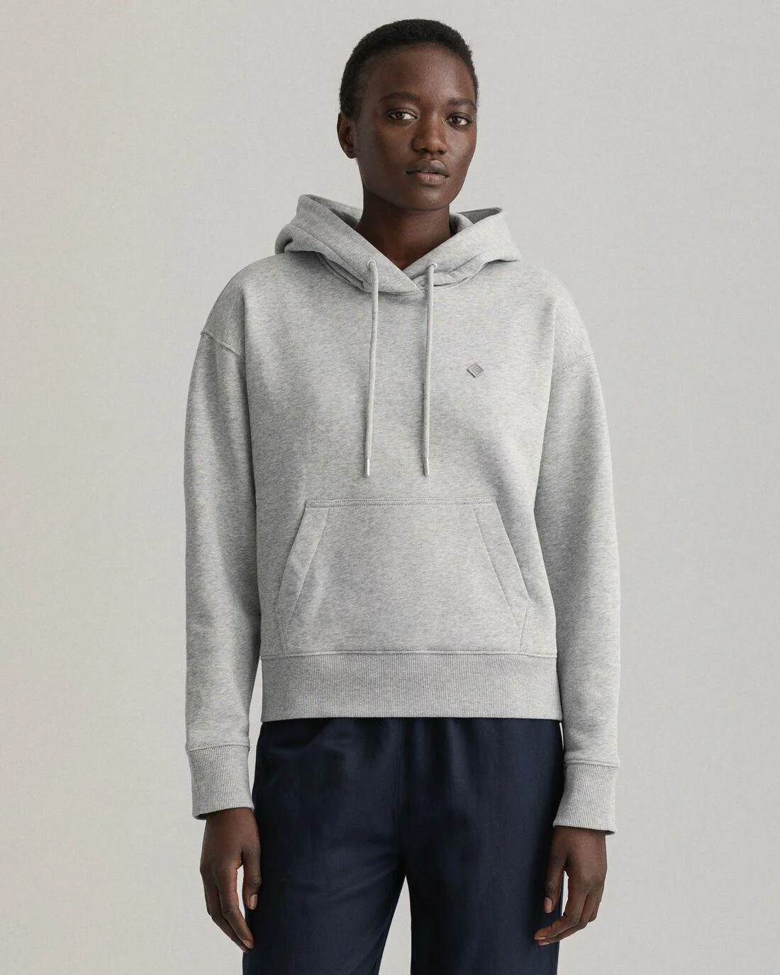 Hoodies And Sweats | Womens GANT Icon G Essential Hoodie Light Grey Melange