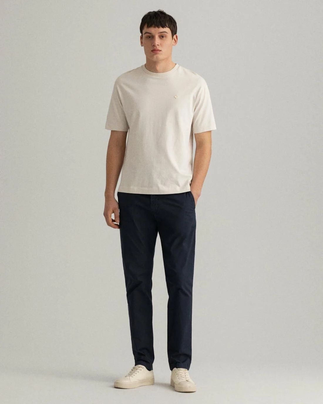 Chinos | Mens GANT Hallden Slim Fit Sunfaded Chinos Marine