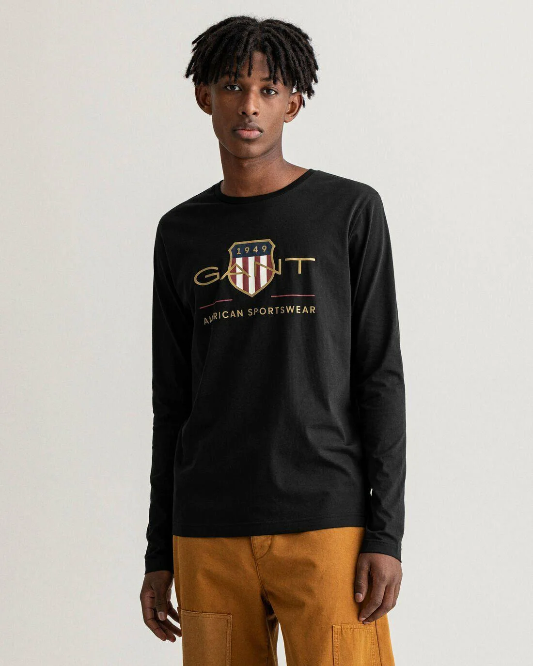 T-Shirts | Mens GANT Archive Shield Long Sleeve T-Shirt Black