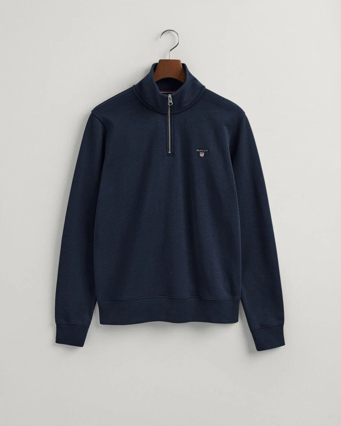 Hoodies And Sweats | Mens GANT Original Half-Zip Sweatshirt Evening Blue