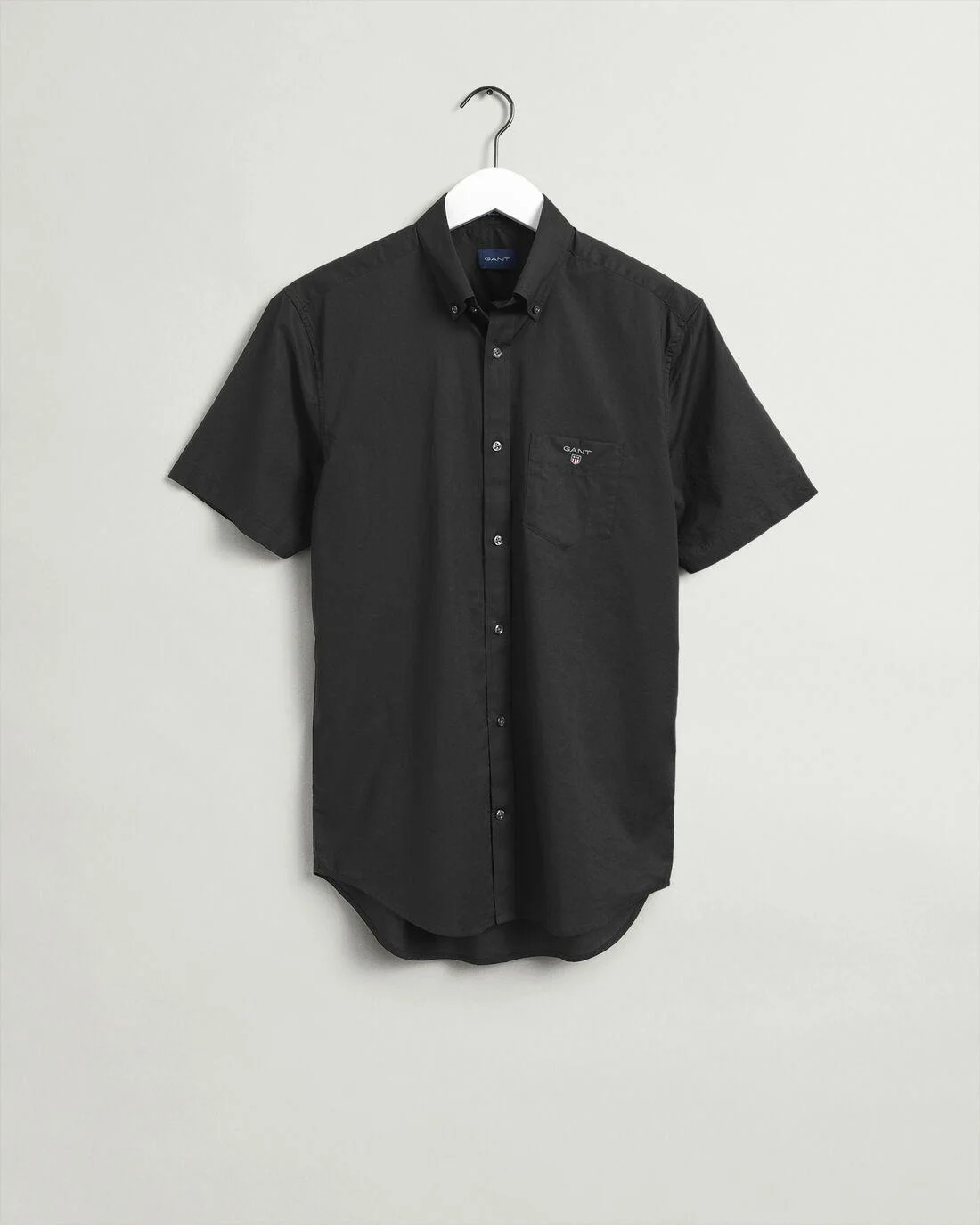 Shirts | Mens GANT Regular Fit Broadcloth Short Sleeve Shirt Black