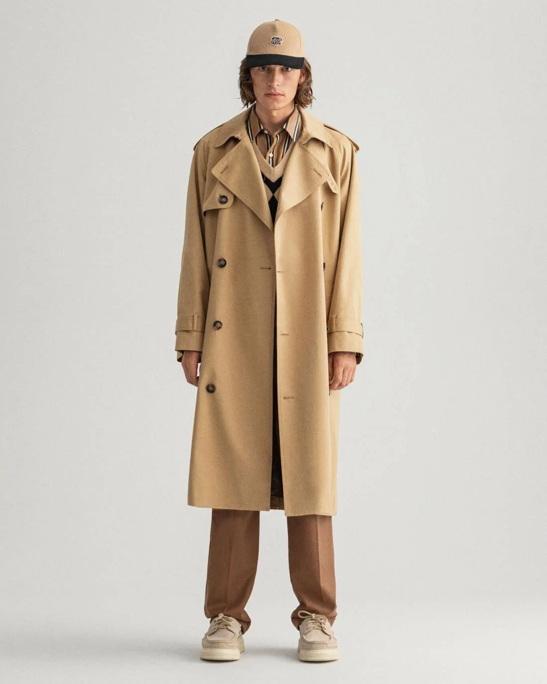 Jackets And Coats | Mens GANT Oversized Trench Coat Dark Almond