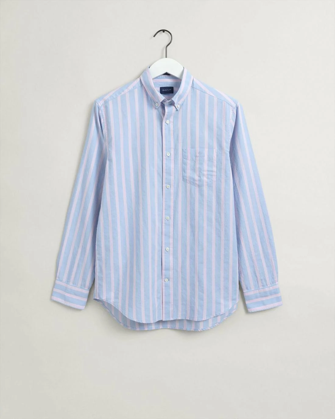 Shirts | Mens GANT Regular Fit Stripe Pastel Oxford Shirt Capri Blue