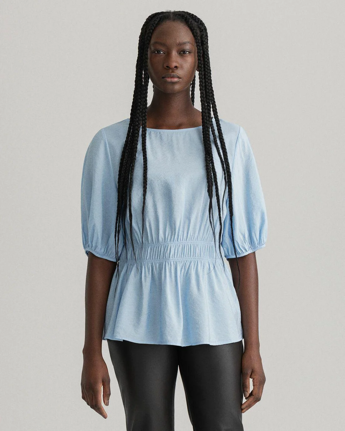 Shirts And Blouses | Womens GANT Flounce Top Clear Sky