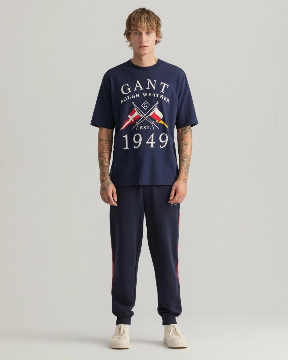 Hoodies And Sweats | Mens GANT Sailing Sweatpants Evening Blue