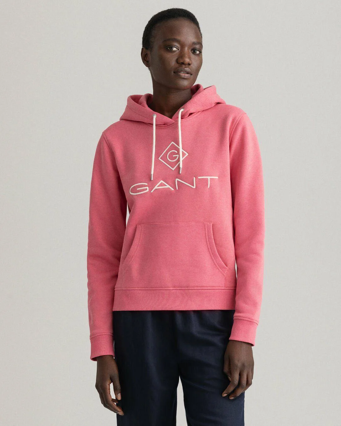 Hoodies And Sweats | Womens GANT Logo Sweat Hoodie Rapture Rose