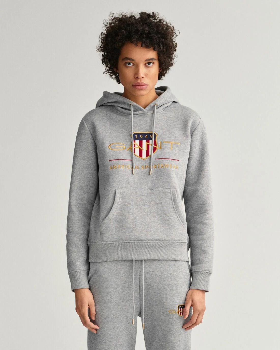 Hoodies And Sweats | Womens GANT Archive Shield Sweat Hoodie Grey Melange