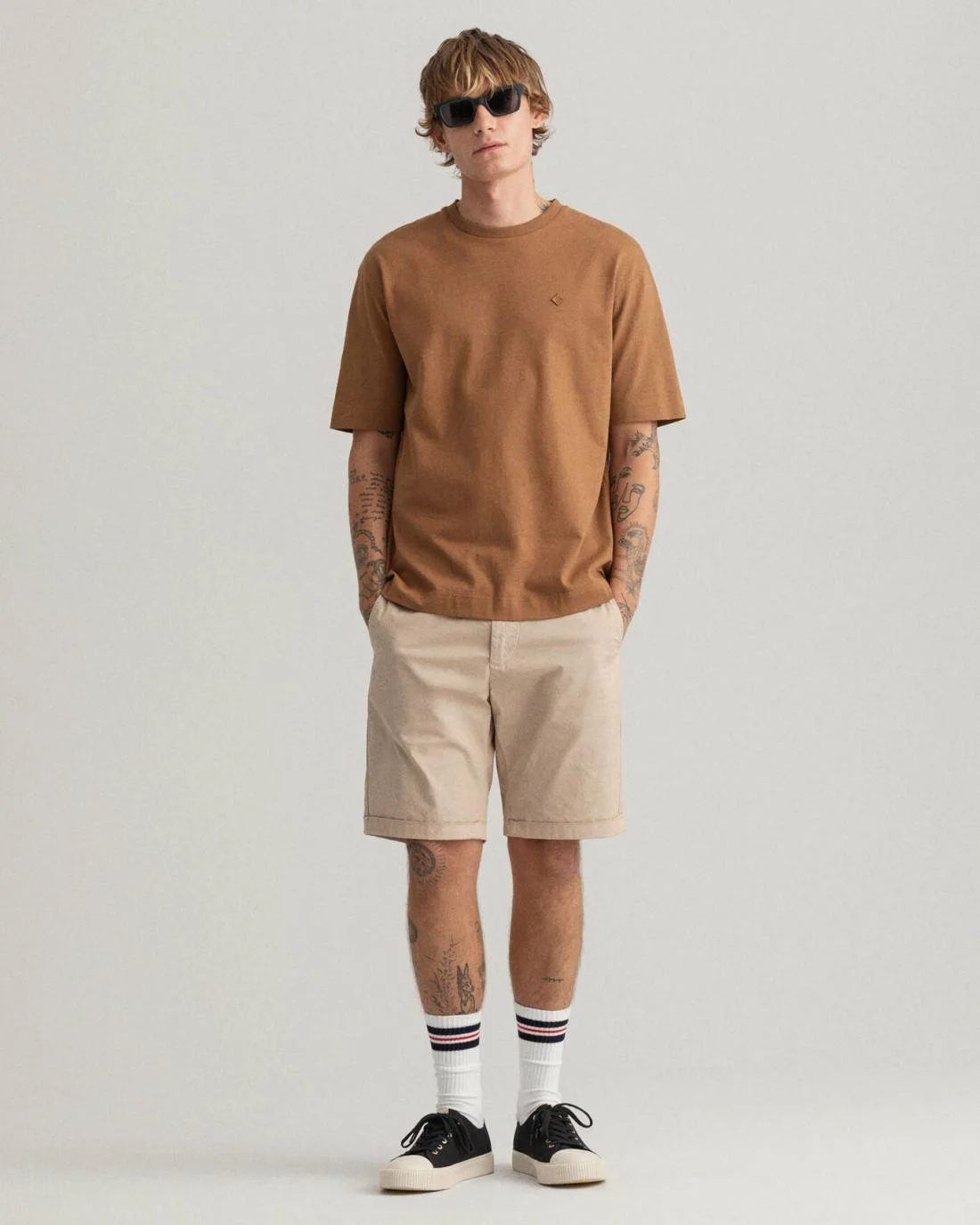 Shorts | Mens GANT Allister Regular Fit Sunfaded Shorts Dry Sand