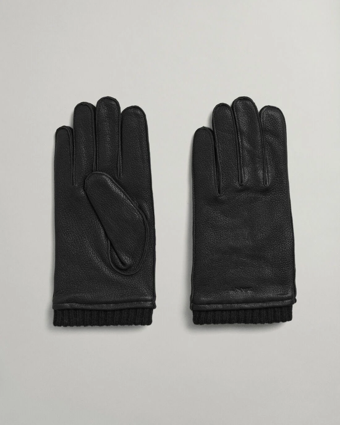 Gloves &amp; Scarves | Mens GANT Leather Gloves Black