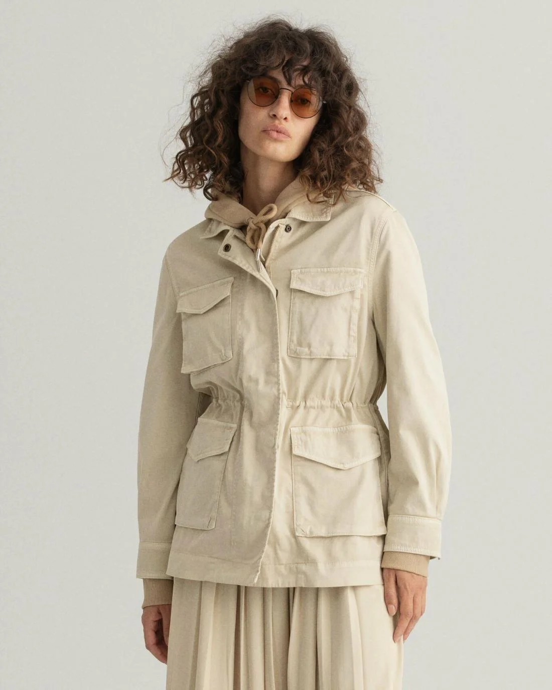 Jackets And Coats | Womens GANT Garment-Dyed Field Jacket Desert Beige