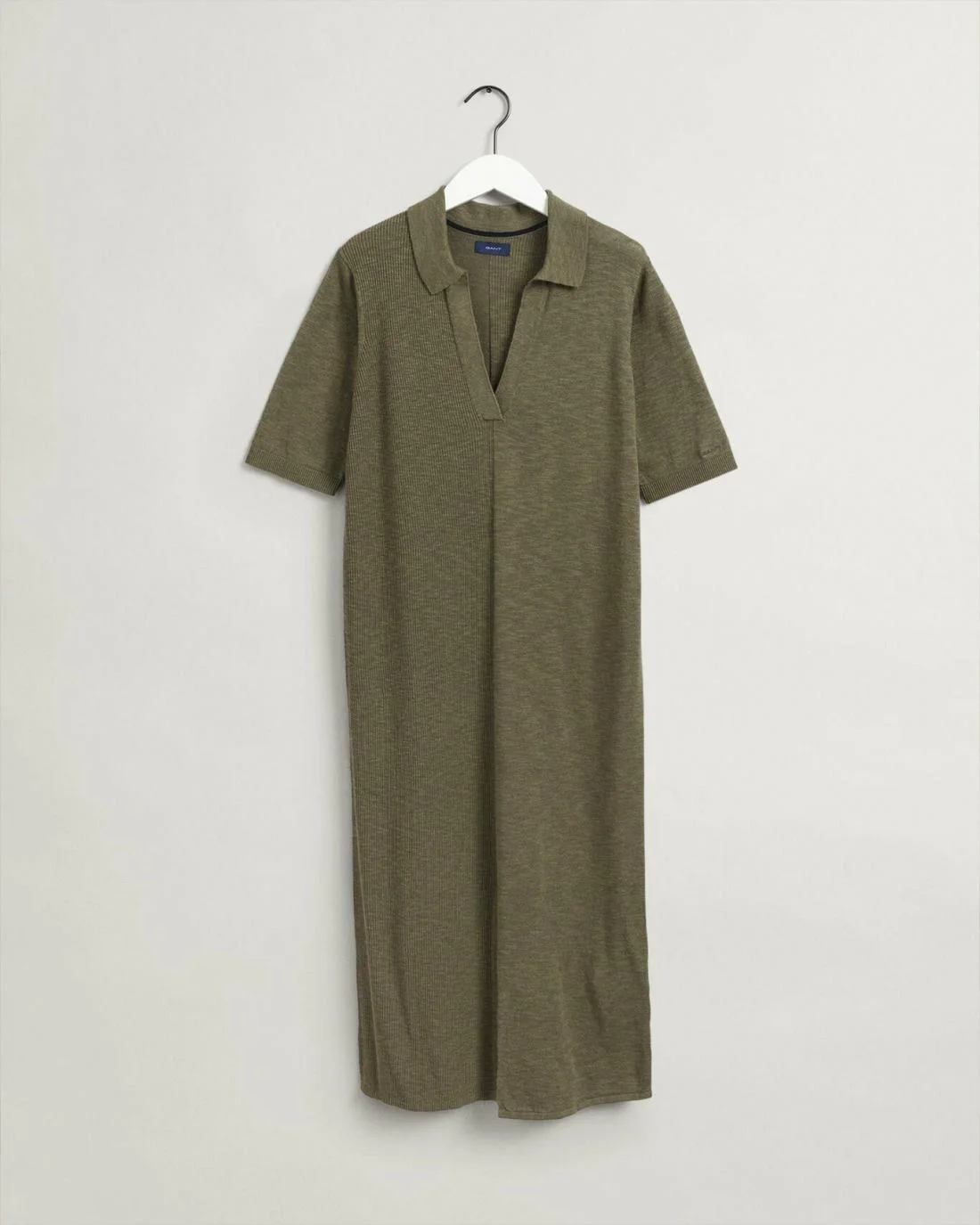 Dresses | Womens GANT Ribbed Rugger Dress Utility Green