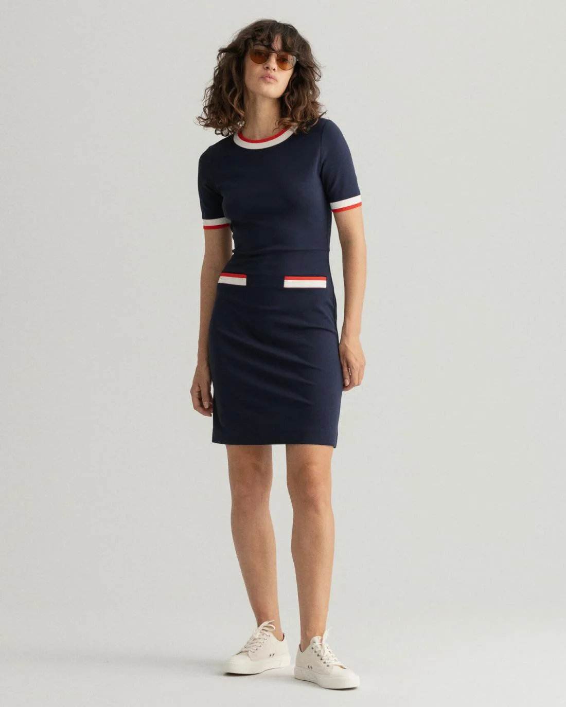 Dresses | Womens GANT Stripe Detail Jersey Dress Evening Blue