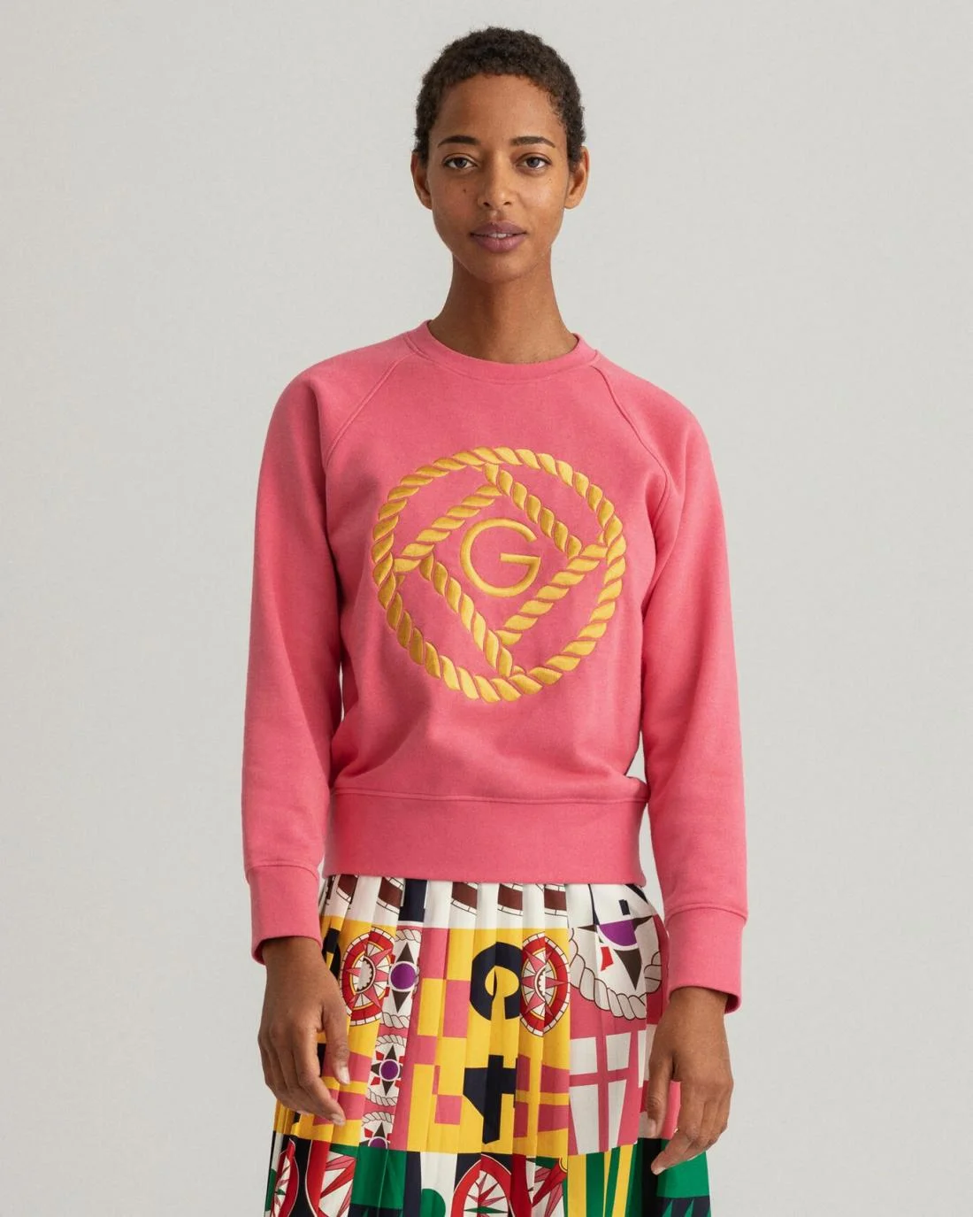 Hoodies And Sweats | Womens GANT Rope Icon Crew Neck Sweatshirt Rapture Rose