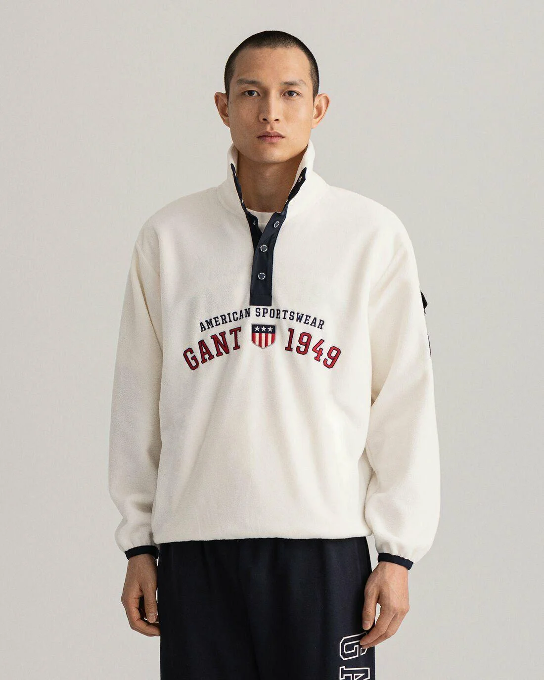 Hoodies And Sweats | Mens GANT Retro Shield Polar Fleece Eggshell