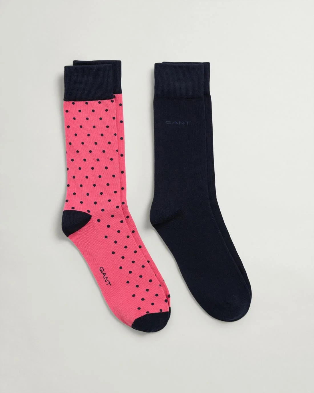 Socks | Mens GANT 2-Pack Solid &amp; Dot Socks Rapture Rose