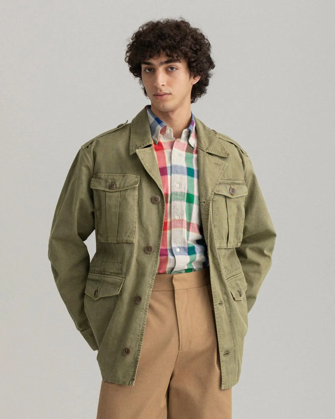 Jackets And Coats | Mens GANT Cotton Field Jacket Utility Green