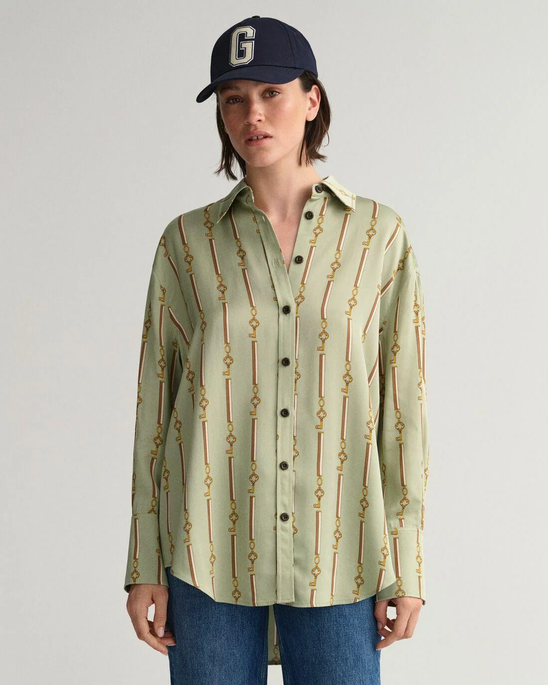 Shirts And Blouses | Womens GANT Relaxed Fit American Luxe Shirt Porcelain Green