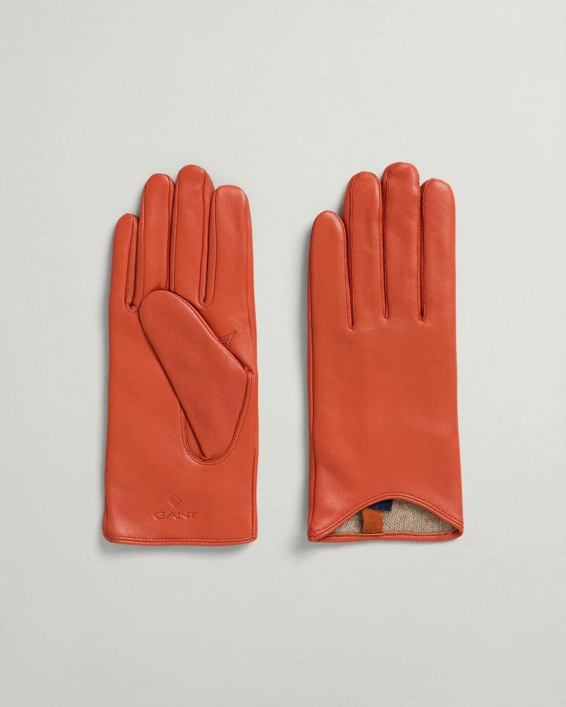 Gloves | Womens GANT Leather Gloves Golden Orange