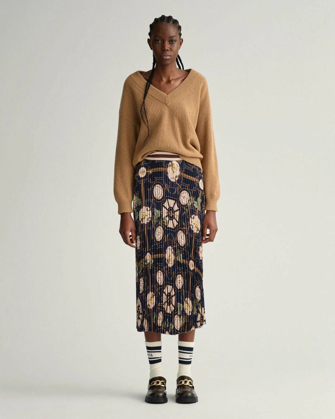 Shorts And Skirts | Womens GANT American Luxe Pleated Skirt Evening Blue