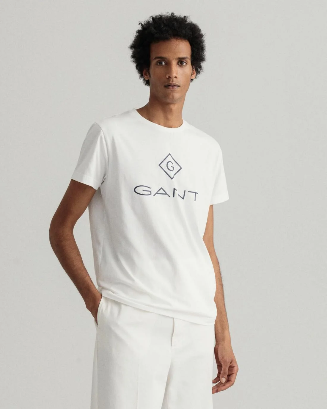 T-Shirts | Mens GANT Logo T-Shirt White