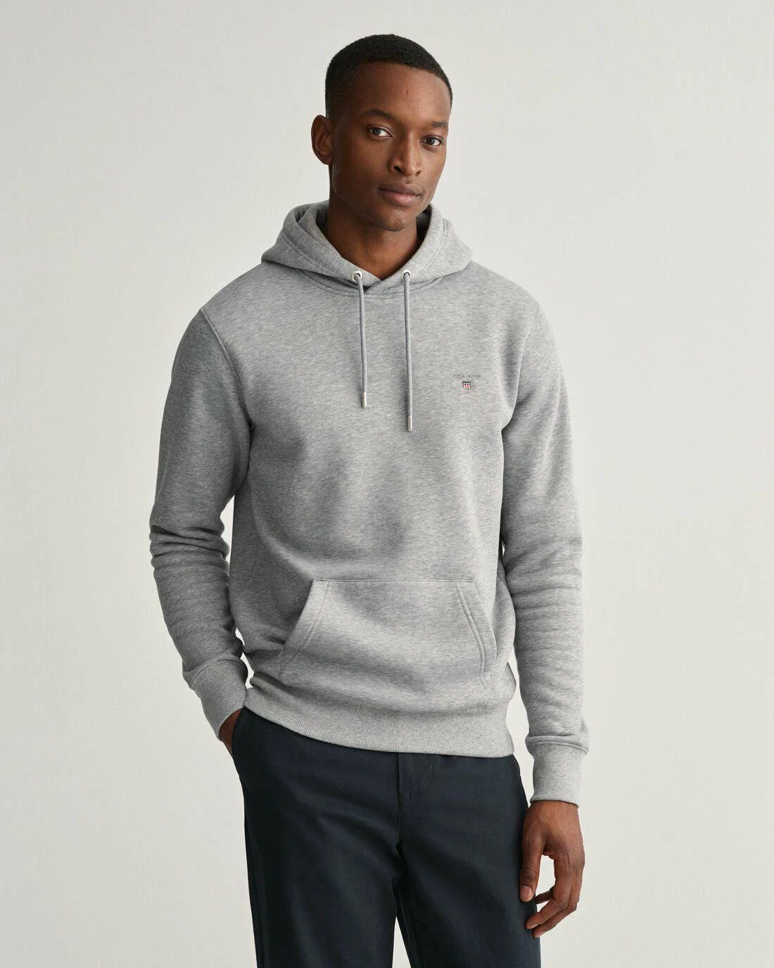 Hoodies And Sweats | Mens GANT Original Sweat Hoodie Grey Melange