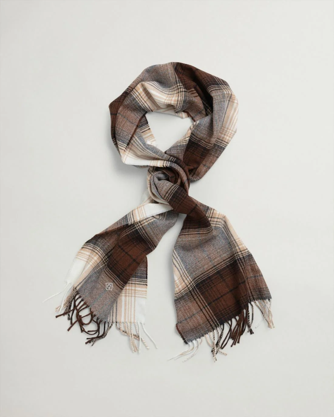 Gloves &amp; Scarves | Mens GANT Iconic G Check Scarf Dark Almond