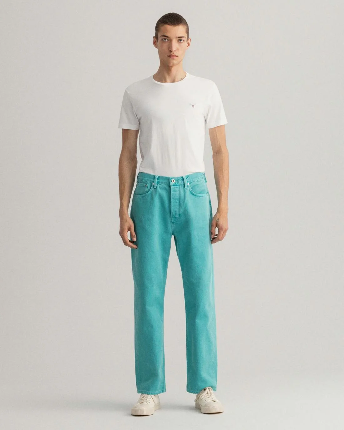 Jeans | Mens GANT Relaxed Fit Colored Jeans Aqua Green