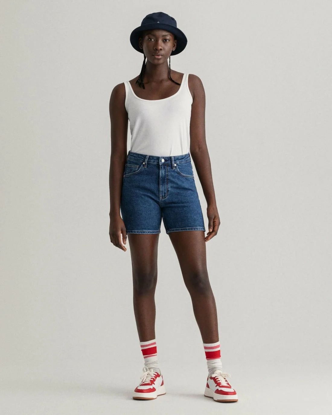 Shorts And Skirts | Womens GANT Denim Shorts Mid Blue Broken In