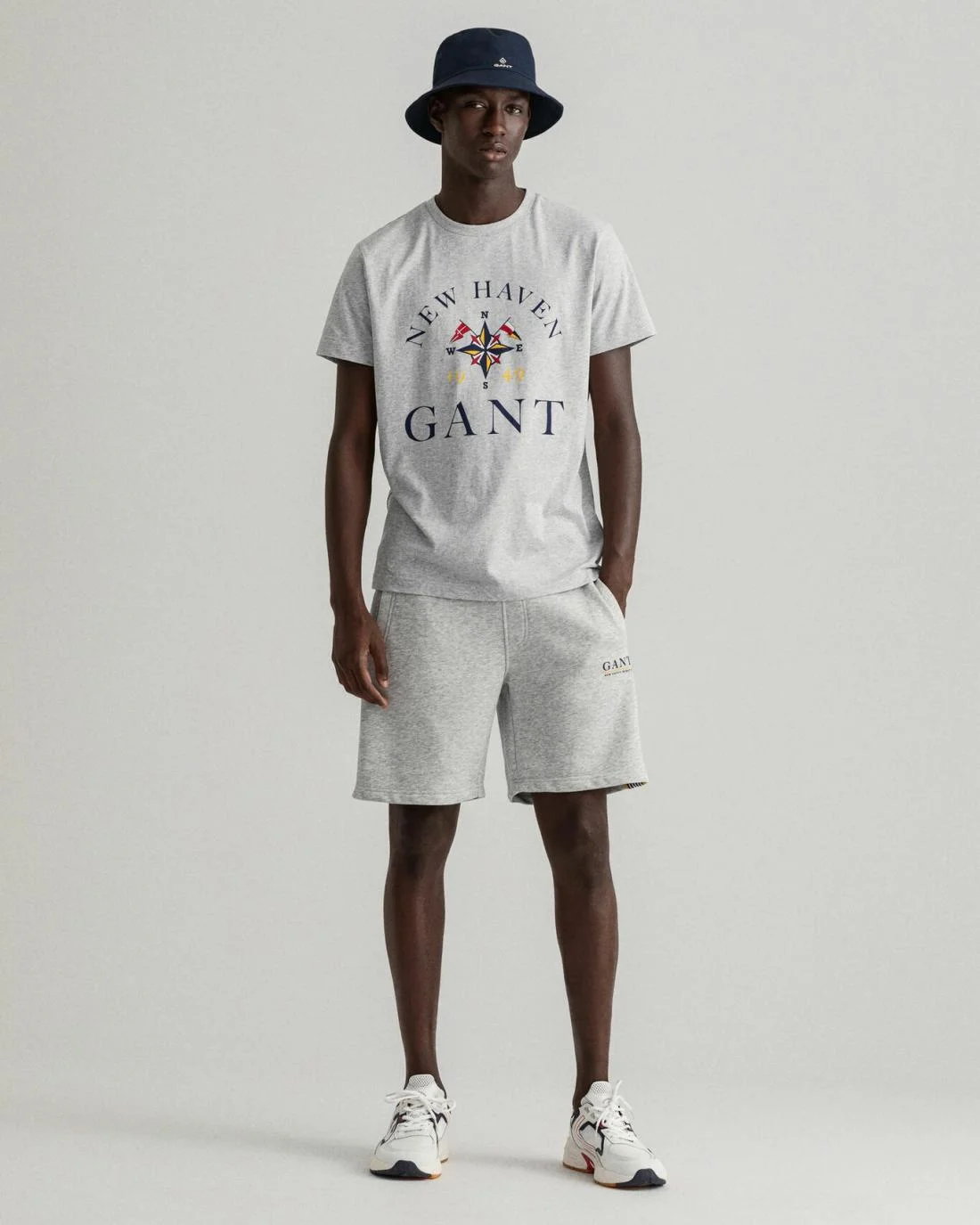 Shorts | Mens GANT Sailing Sweat Shorts Light Grey Melange