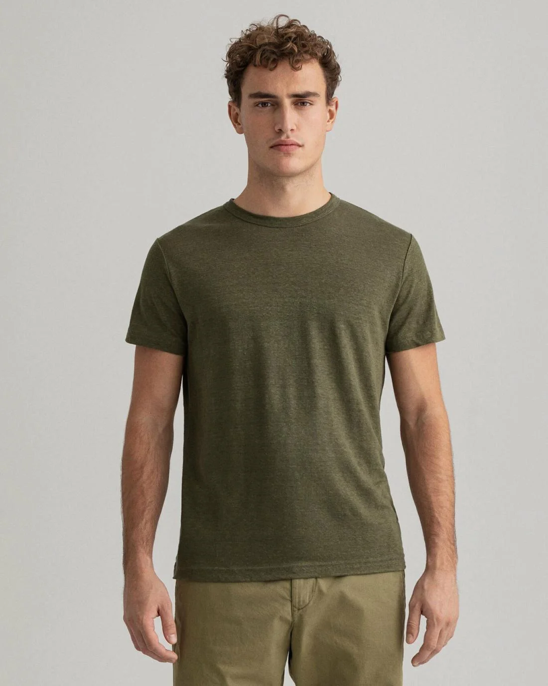 T-Shirts | Mens GANT Linen T-Shirt Racing Green