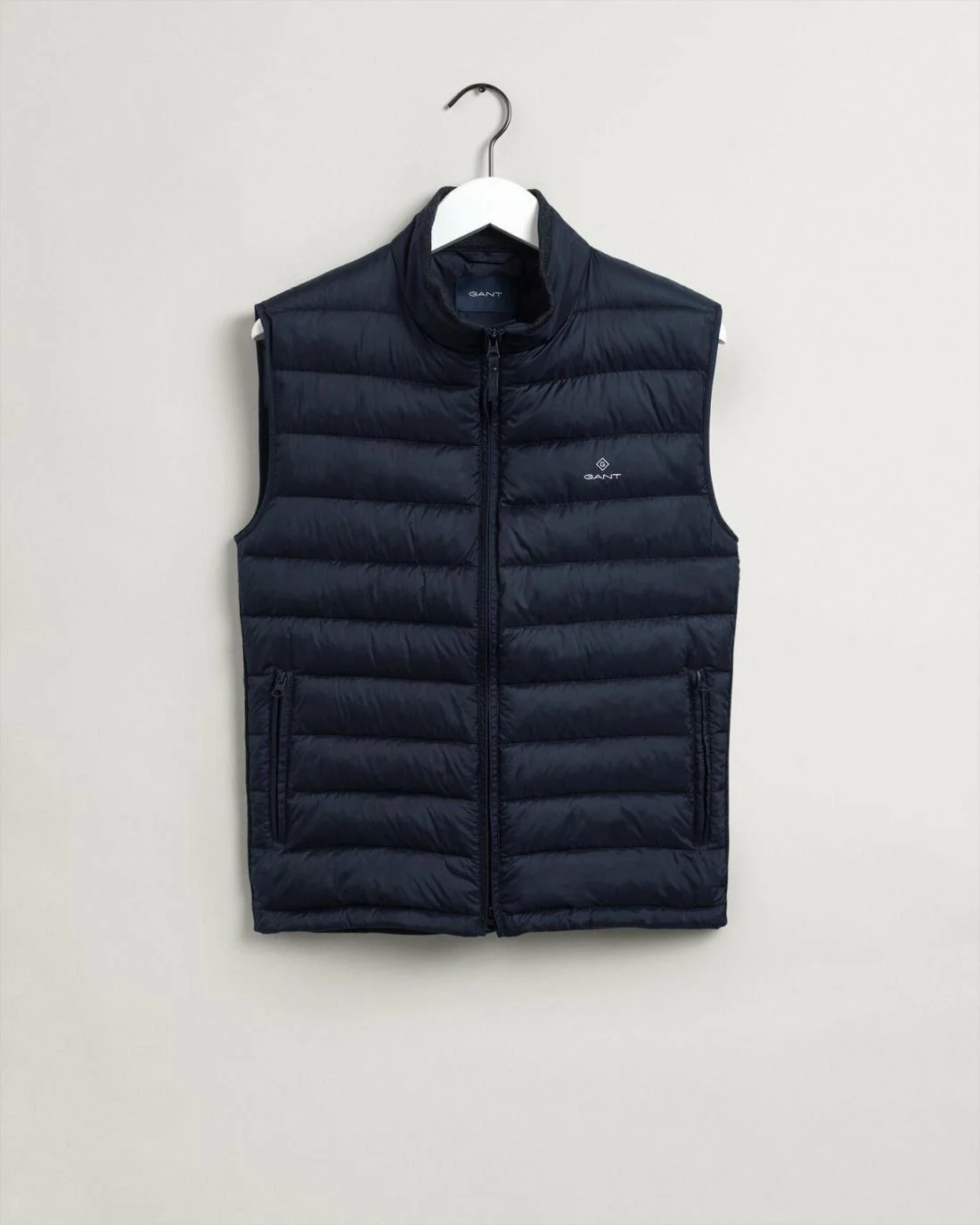 Jackets And Coats | Mens GANT Mixed Media Light Padded Gilet Evening Blue