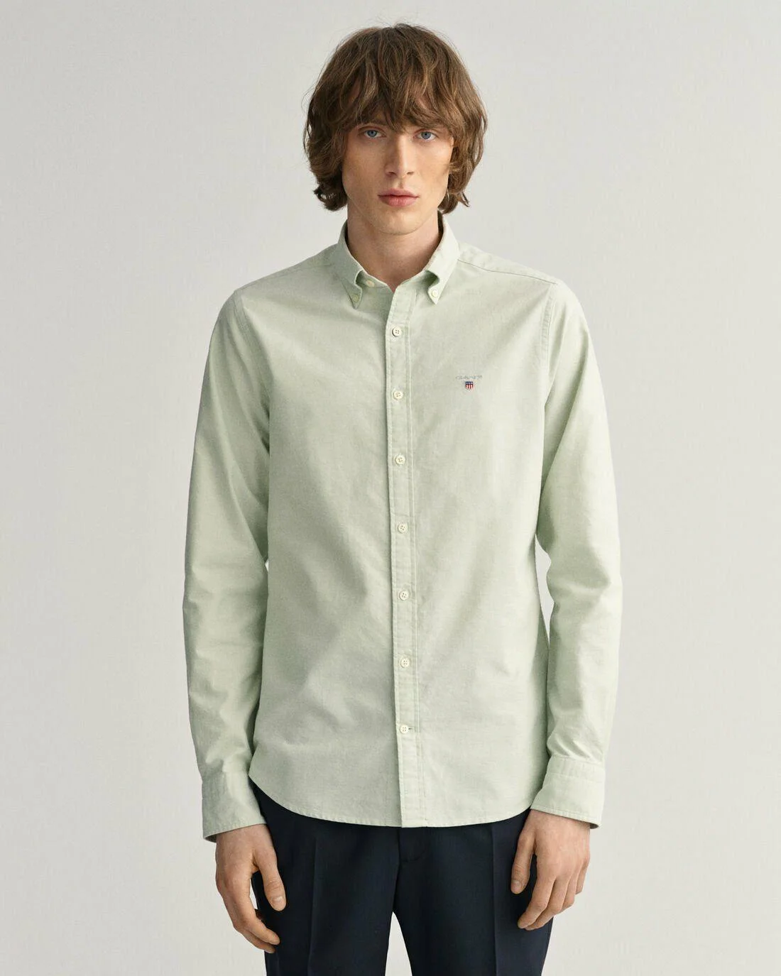 Shirts | Mens GANT Slim Fit Oxford Shirt Eucalyptus Green