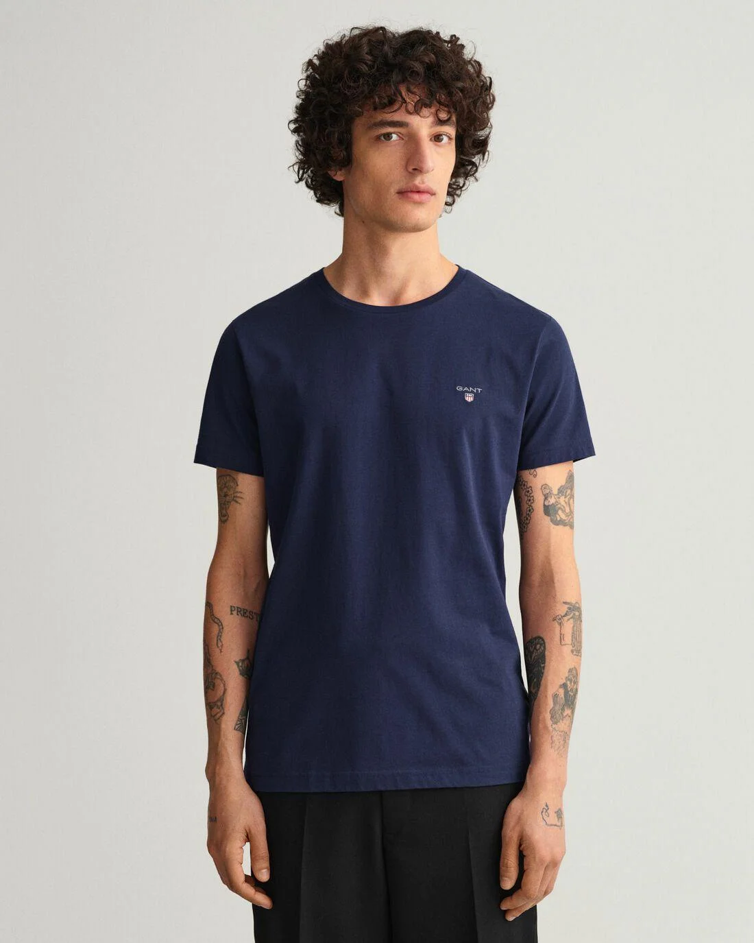 T-Shirts | Mens GANT Original Slim Fit T-Shirt Evening Blue