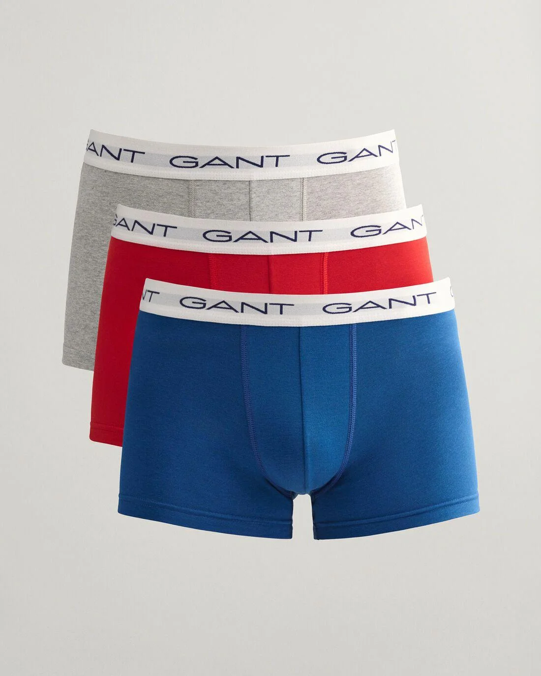 Underwear | Mens GANT 3-Pack Trunks Light Grey Melange