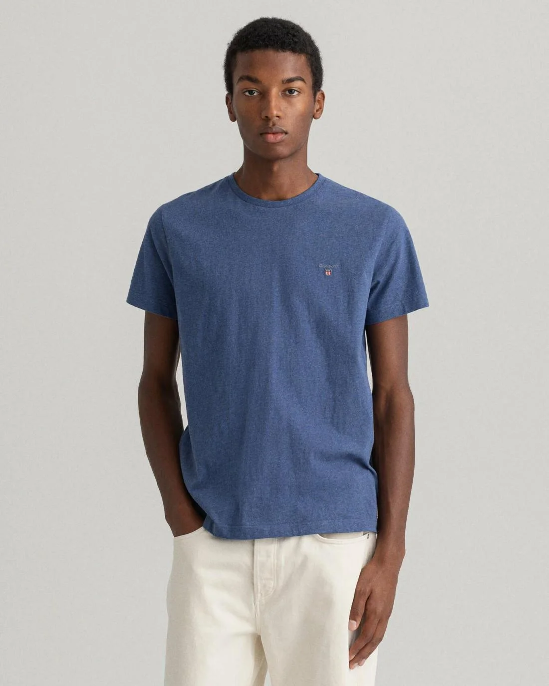 T-Shirts | Mens GANT Original T-Shirt Marine Melange