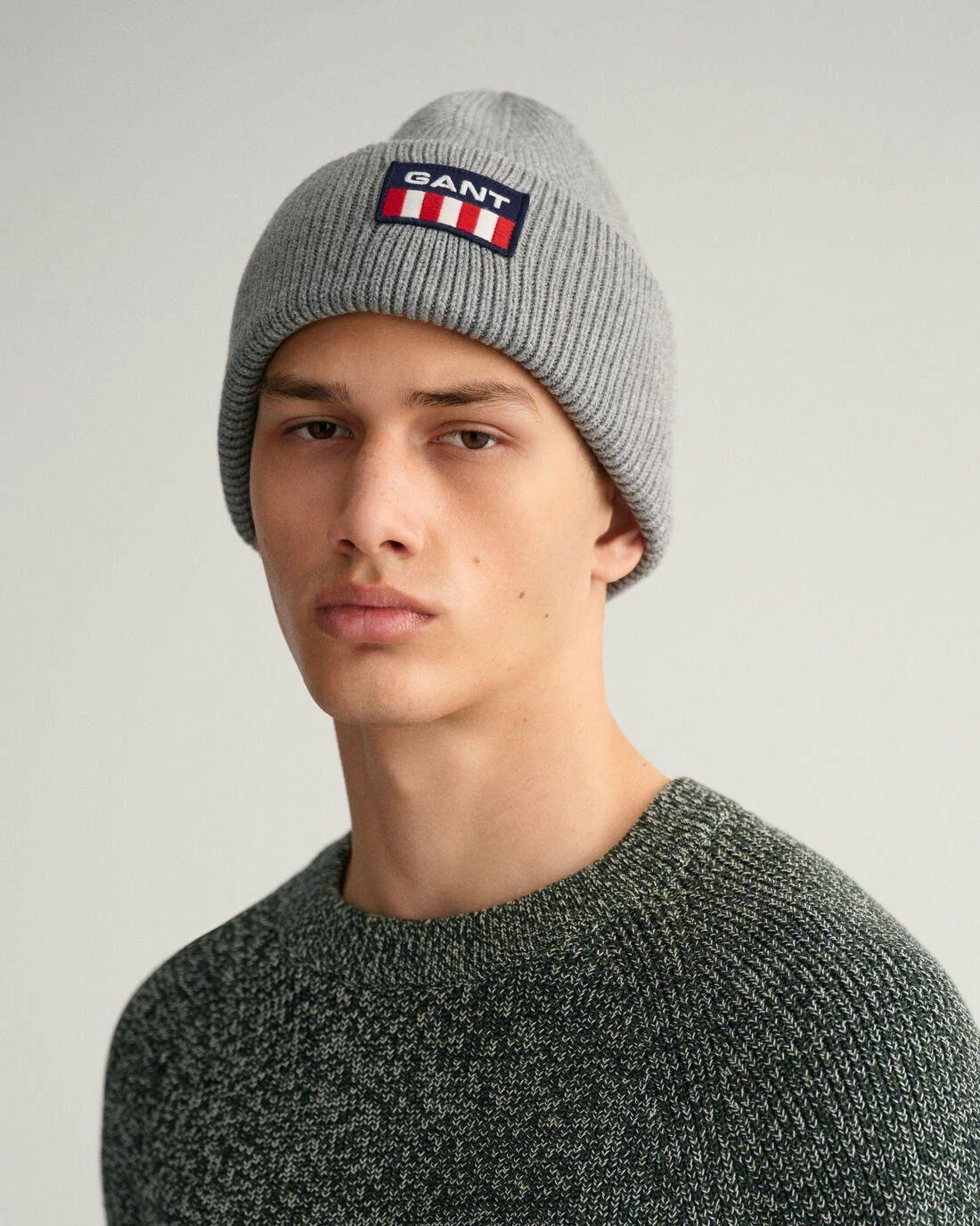 Caps And Hats | Mens GANT Retro Shield Beanie Dark Grey Melange